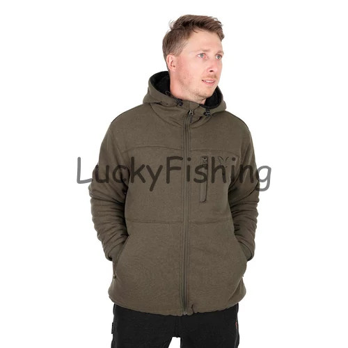 Fox Collection Sherpa Jacket Bélelt Kapucnis Felső G/B Medium