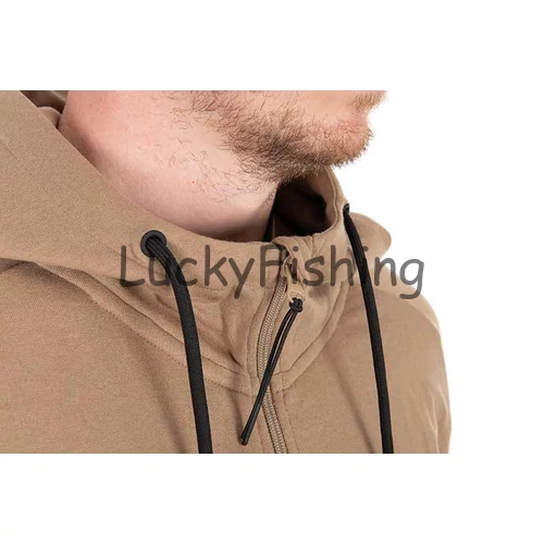 Fox Collection LW Zip Hoody – Tan Ltd Cipzáras Kapucnis Pulóver – Limitált szín - XL