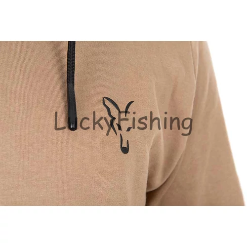 Fox Collection LW Zip Hoody – Tan Ltd Cipzáras Kapucnis Pulóver – Limitált szín - XL