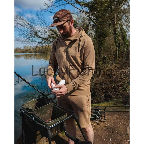Fox Collection LW Zip Hoody – Tan Ltd Cipzáras Kapucnis Pulóver – Limitált szín - XL