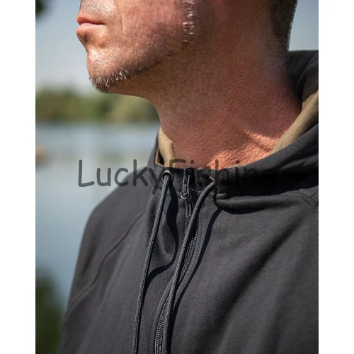 FOX Collection Cipzáras Hoody - Pulóver - Fekete - L