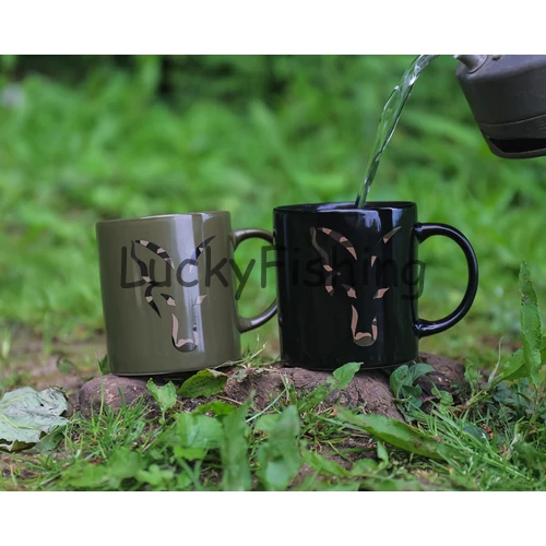 Fox Black and Camo Head Ceramic Mug - KERÁMIA Bögre