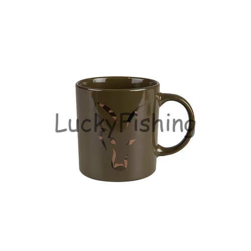 Fox Green and Camo Head Ceramic Mug - KERÁMIA Bögre