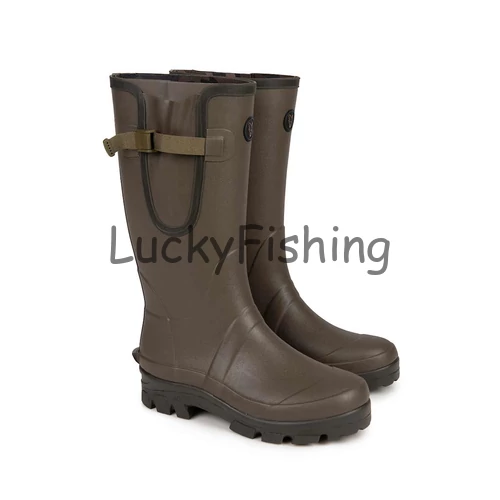 Fox Neoprene Lined Camo khaki Wellies Csizma UK10 EU44