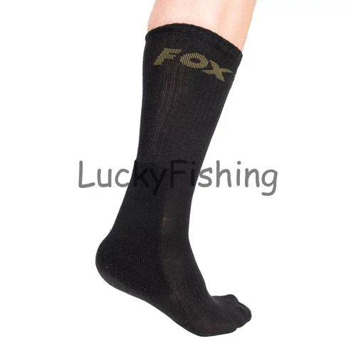 Fox Socks - Black- Fekete - Zokni - 40-43
