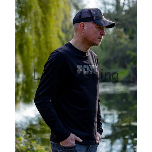 FOX Long Sleeve Black/Camo T-Shirt HOSSZÚ UJJÚ PÓLÓ - S