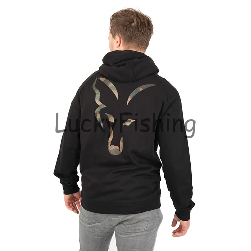 Fox Black/Camo Lightweight Cipzáras Kapucnis Pulóver - S