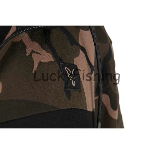 FOX LW Black/Camo Split Zip Hoody Zippzáros Pulóver 2XL