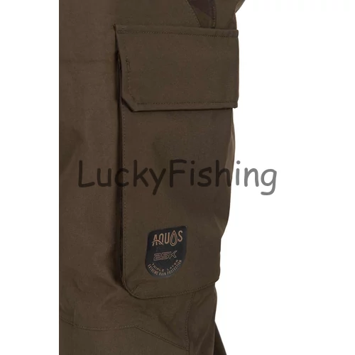 Fox RS25K Salopettes Vízálló Kantáros Horgász Nadrág - Khaki - 4XL