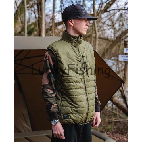 Fox Olive Quilted 100 Gilet Olive Mellény - L