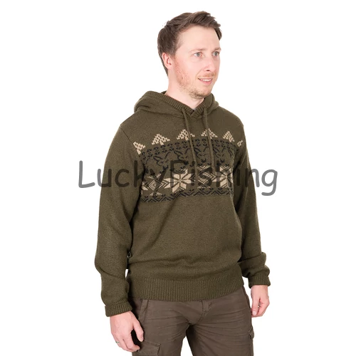 Fox Xmas Hoodie – Karácsonyi kapucnis pulóver - S