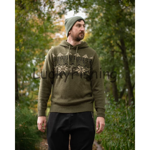 Fox Xmas Hoodie – Karácsonyi kapucnis pulóver - S