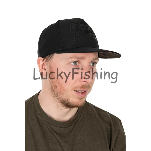 Fox Black/Camo Flat Peak Snapback Cap Baseball Sapka