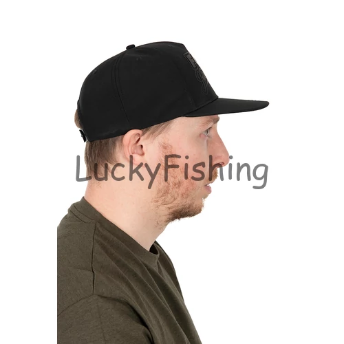 Fox Black/Camo Flat Peak Snapback Cap Baseball Sapka