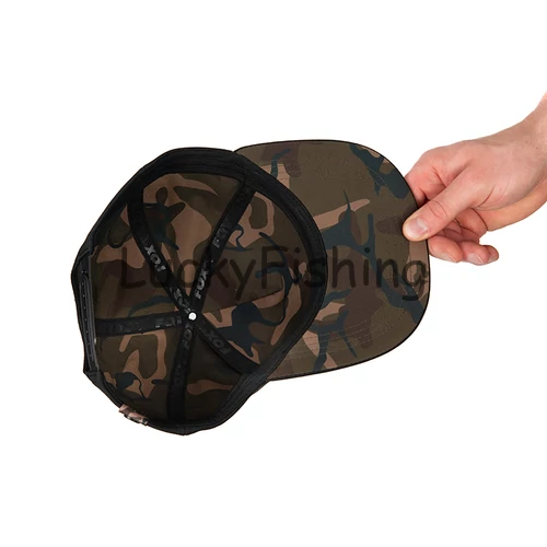 Fox Black/Camo Flat Peak Snapback Cap Baseball Sapka