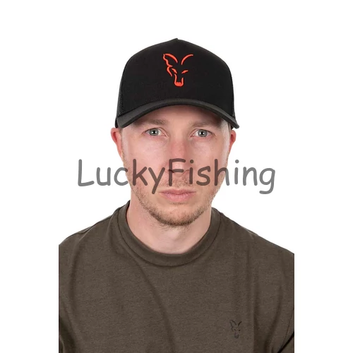 Fox Collection Trucker Cap - Black/Orange - Baseball Sapka