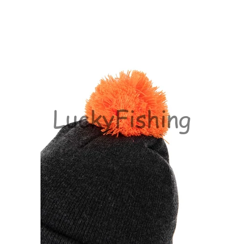 Fox Collection Bobble Hat - Black/Orange - Bojtos Sapka