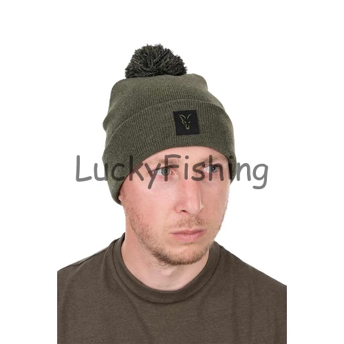 Fox Collection Bobble Hat - Green/Black - Bojtos Sapka