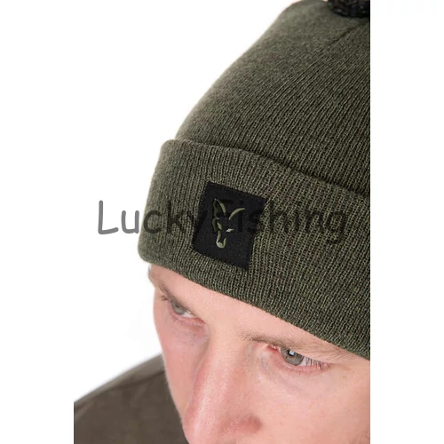Fox Collection Bobble Hat - Green/Black - Bojtos Sapka
