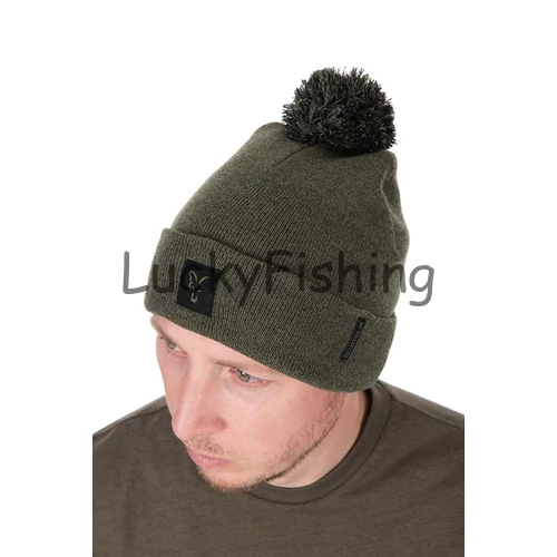 Fox Collection Bobble Hat - Green/Black - Bojtos Sapka
