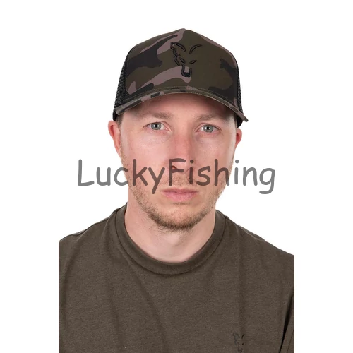 Fox Black Camo Trucker Cap Baseball Sapka