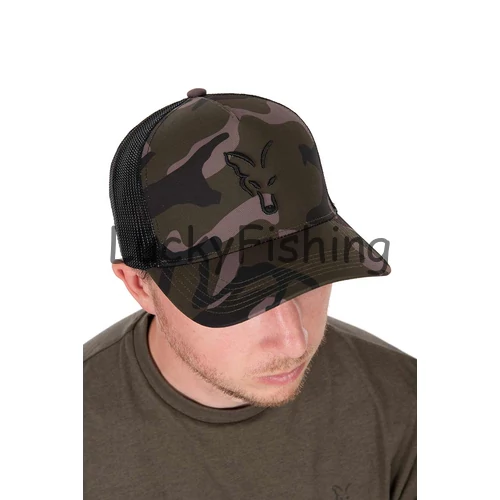 Fox Black Camo Trucker Cap Baseball Sapka