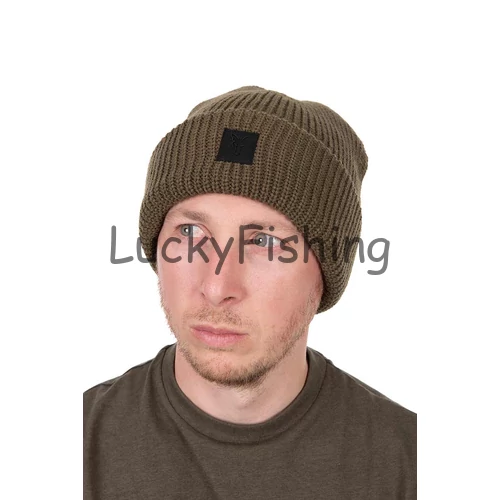 Fox Olive Merino Blend Beanie Hat Téli Sapka