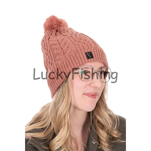 Fox Ladies Knitted Bobble Hat Kötött Női Sapka