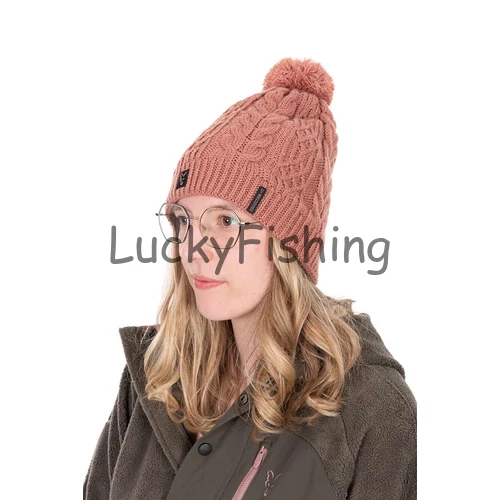 Fox Ladies Knitted Bobble Hat Kötött Női Sapka