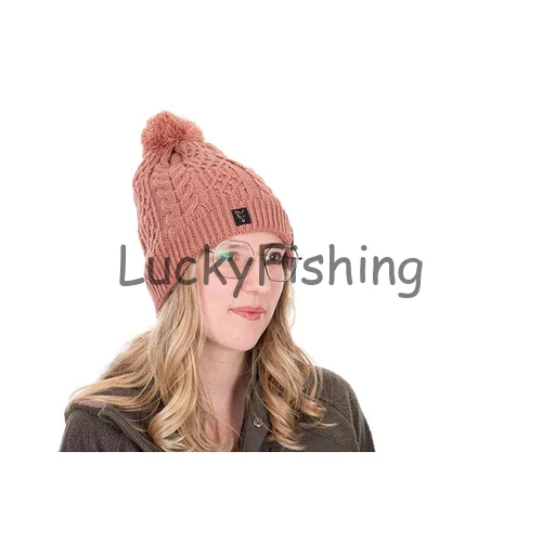 Fox Ladies Knitted Bobble Hat Kötött Női Sapka