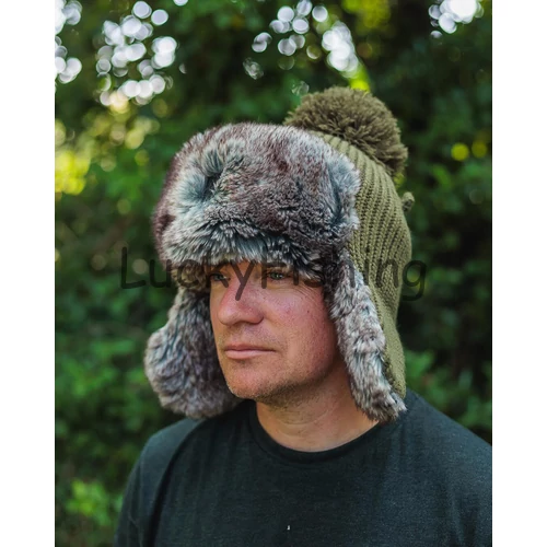 Fox Trapper Hat – Green Meleg téli Sapka