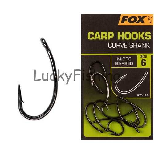 Fox Curve Shank Carp Hooks Bojlis Horog Méret: 8