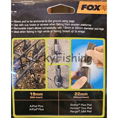 Fox Mini Pod Anchors Masszív Bottartó Állvány Rögzítő Talp 4Db
