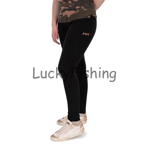 Fox Women's Black Lined Leggings Női Bélelt Cicanadrág - L 16-18