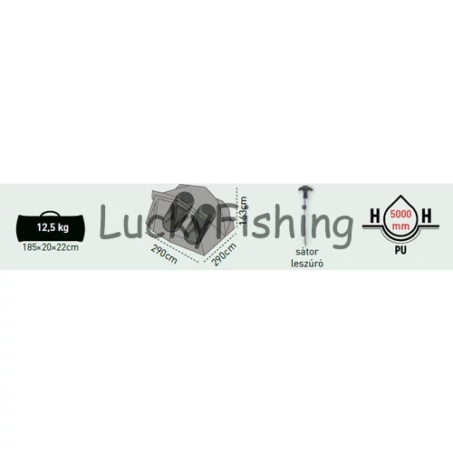 Carp Zoom Frontier 2 Személyes Sátor + Sátortakaró 290x290x163cm