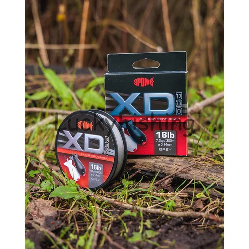 Spomb XD Pro Braid Grey 8+1 Szürke 0.14mm 300M