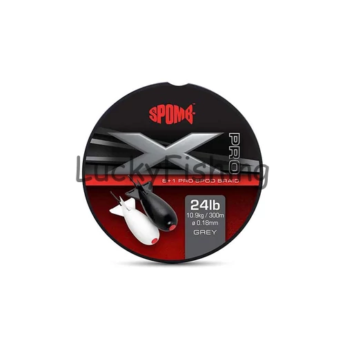 Spomb X Pro Braid Grey 8+1 Szürke 0.18mm 300M