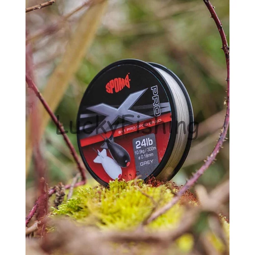 Spomb X Pro Braid Grey 8+1 Szürke 0.18mm 300M