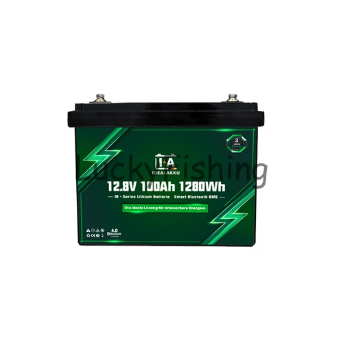 Idealakku (LiFePO4) 12.8V 100Ah/1280Wh akkumulátor – Bluetooth, BMS védelemmel