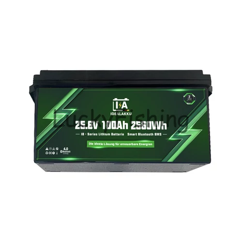 Idealakku (LiFePO4) 25.6V 100Ah/2560Wh akkumulátor – Bluetooth, BMS védelemmel