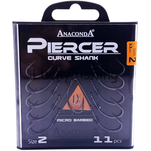 ANACONDA Piercer CurveShank  mikroszakállas / méret 2 / 11db