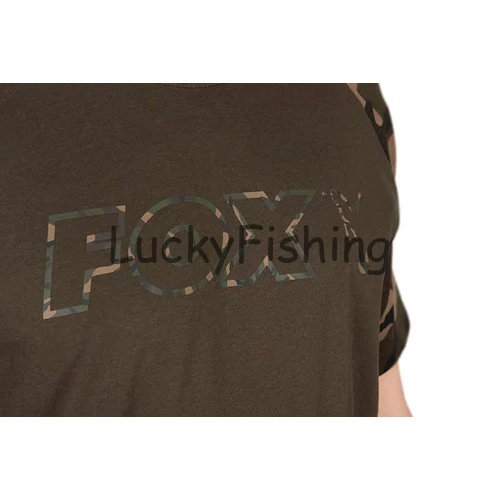 FOX Khaki/Camo Outline T-Póló - 2XL