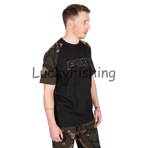 FOX Black/Camo Outline T-Póló - M