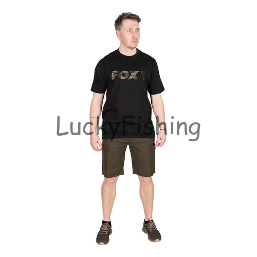 FOX Black/Camo Logo T-Póló - L