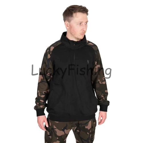 FOX LW Black/Camo QTR Zip - Cipzáros Pulóver - M