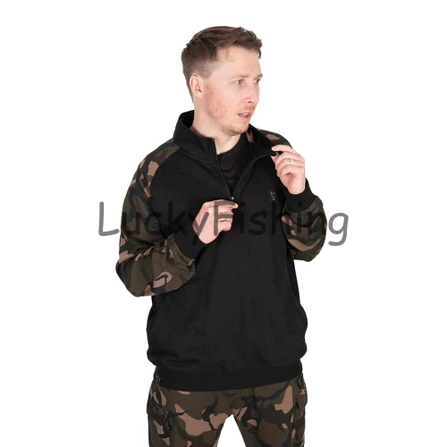 FOX LW Black/Camo QTR Zip - Cipzáros Pulóver - M