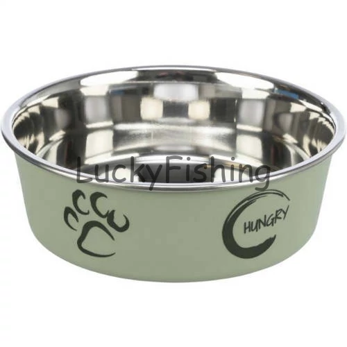Trixie Stainless Steel Bowl - fémtál műanyag borítással (mintás, többféle színben) kutyák részére (2,2l/Ø23cm)