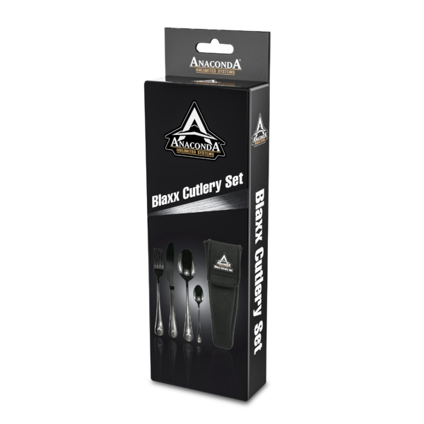 ANACONDA Blaxx Cutlery Twin 8 darabos étkező szett / rozsdamentes acél / hordtáska