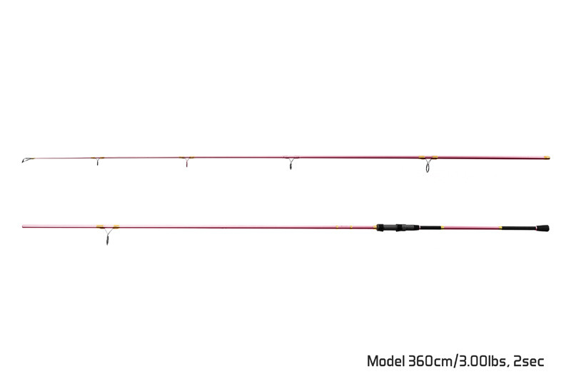 Delphin QUEEN Bojlis horgászbot pink 2sec 360cm/3,00lbs