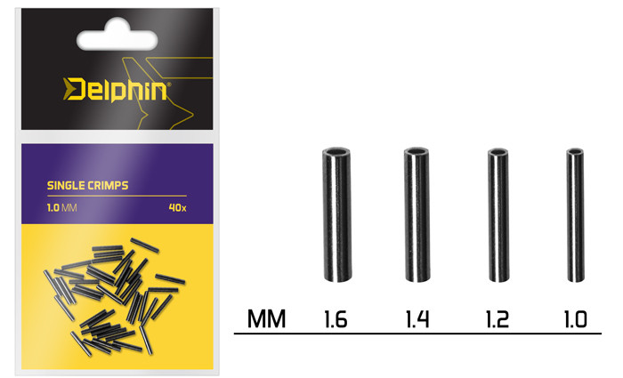 Delphin Krimpelő Cső Single CRIMPS / 40db 1.0mm